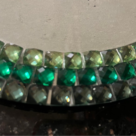 Green Rhinestone Oval Picture Frame - Picture 5 of 9